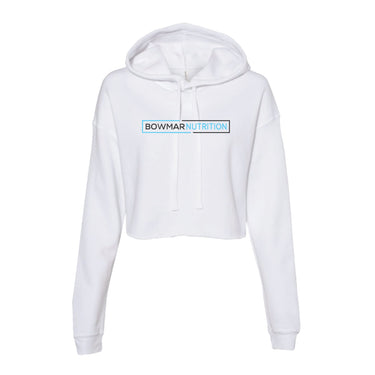 WOMENS WHITE CROP HOODIE